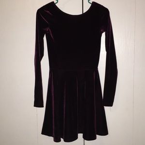 Maroon Velvet Party Dress